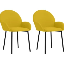 vidaXL Sillas-Sillas de comedor 2 unidades terciopelo