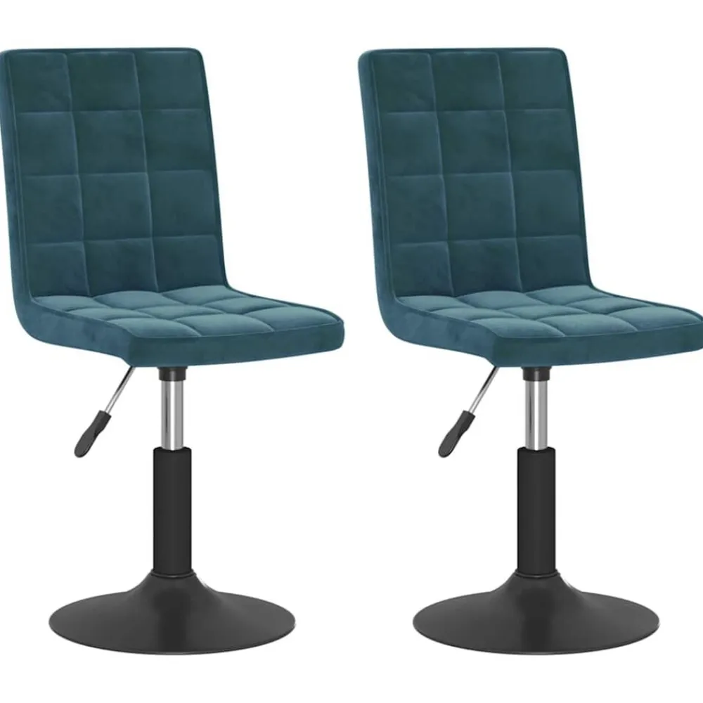 vidaXL Sillas-Sillas de comedor giratorias 2 uds terciopelo