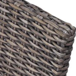 vidaXL Sillas de comedor 2 unidades ratán Kubu y madera caoba marrón Marr&oacute;n Online