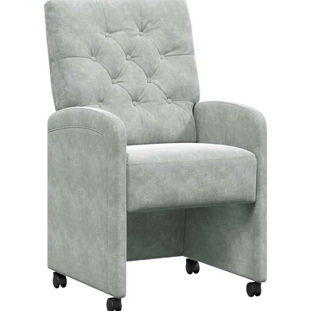 vidaXL Sillas-Sillas de Comedor con Ruedas 2 pcs 58 x 67 x 97 cm