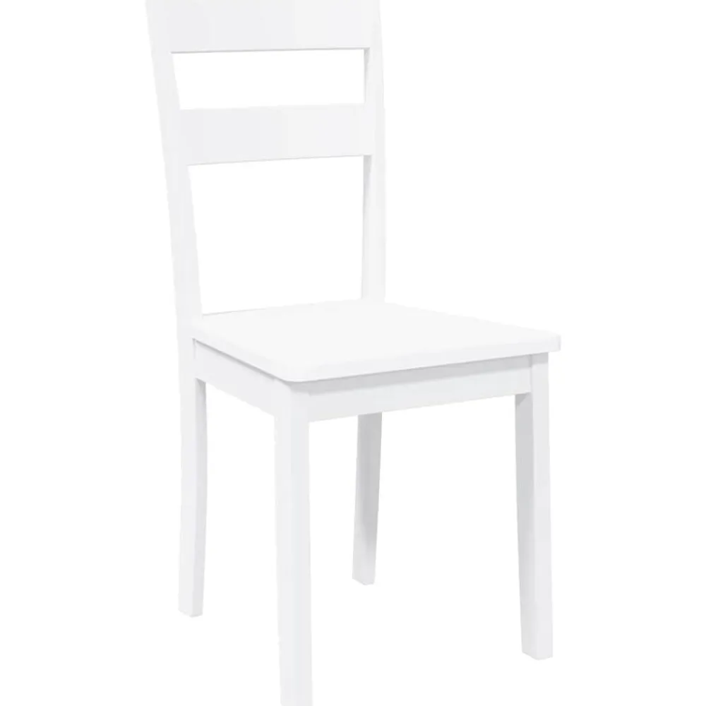 vidaXL Sillas de comedor 2 unidades madera maciza de caucho Blanco Clearance