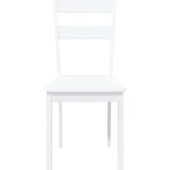 vidaXL Sillas de comedor 2 unidades madera maciza de caucho Blanco Clearance