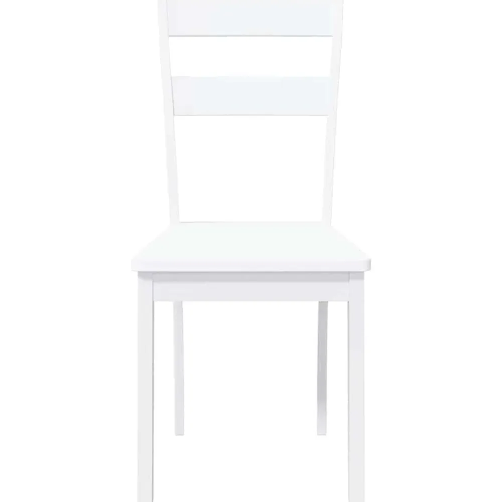 vidaXL Sillas de comedor 2 unidades madera maciza de caucho Blanco Clearance