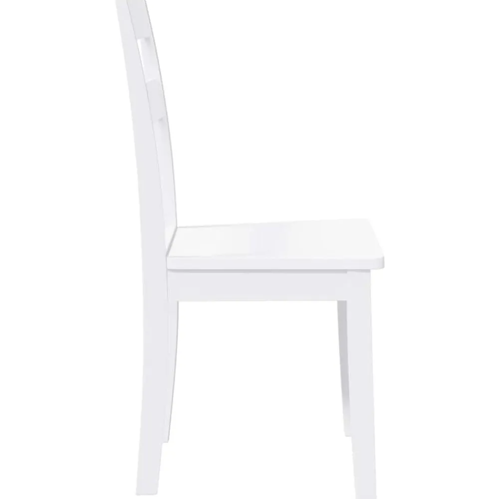 vidaXL Sillas de comedor 2 unidades madera maciza de caucho Blanco Clearance