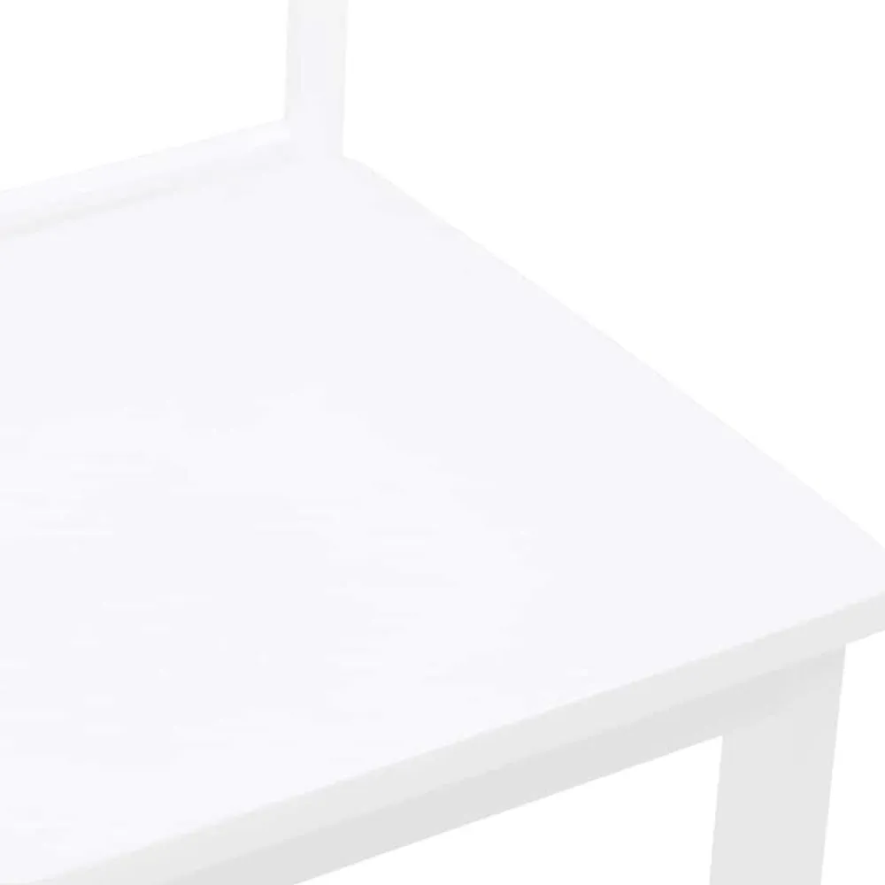 vidaXL Sillas de comedor 2 unidades madera maciza de caucho Blanco Clearance
