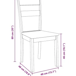vidaXL Sillas de comedor 2 unidades madera maciza de caucho Blanco Clearance
