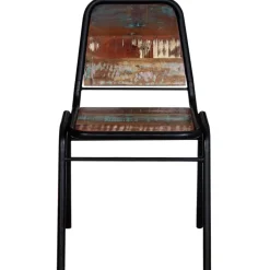 vidaXL Sillas-Sillas de comedor 2 unidades madera maciza reciclada