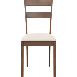 vidaXL Sillas-Sillas de comedor con cojines 2 uds madera maciza marrón caucho