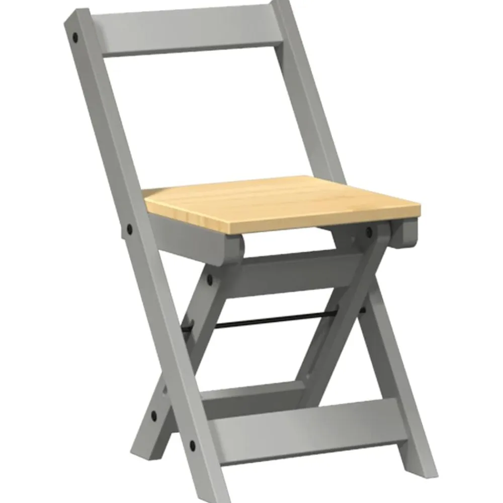 vidaXL Sillas-Sillas de comedor plegables 4 uds Corona madera pino