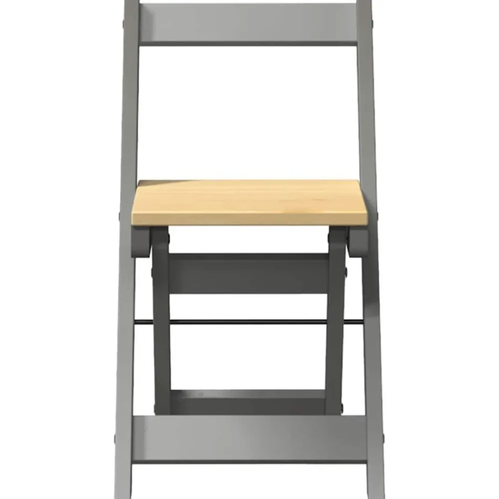 vidaXL Sillas-Sillas de comedor plegables 4 uds Corona madera pino