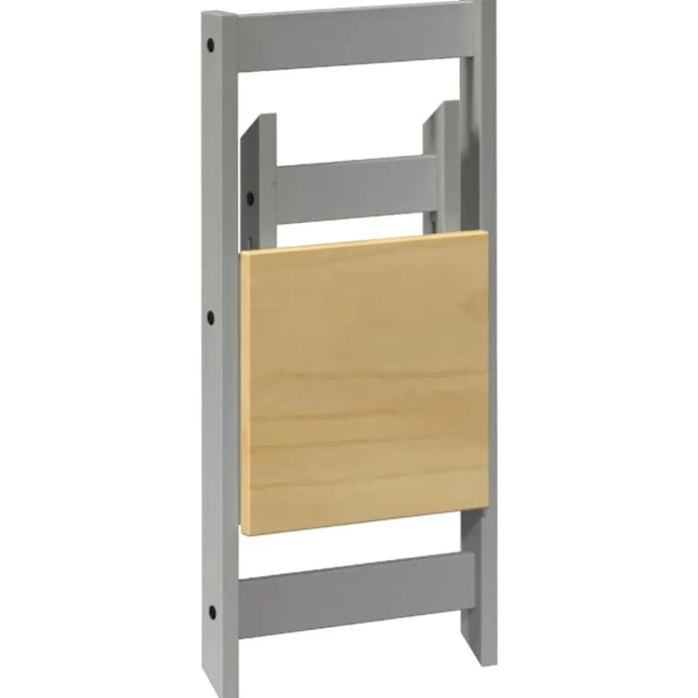 vidaXL Sillas-Sillas de comedor plegables 4 uds Corona madera pino