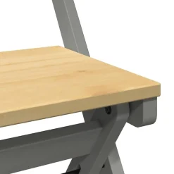 vidaXL Sillas-Sillas de comedor plegables 4 uds Corona madera pino
