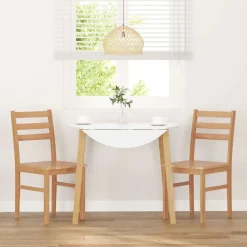 vidaXL Sillas de comedor 2 unidades madera maciza de caucho Natural Outlet