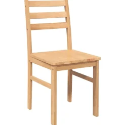 vidaXL Sillas de comedor 2 unidades madera maciza de caucho Natural Outlet
