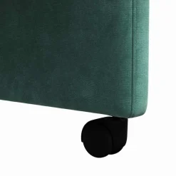 vidaXL Sillas de Comedor con Ruedas 2 pcs 58 x 65 x 98 cm Verde oscuro Clearance