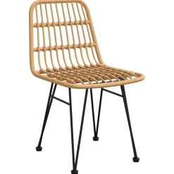 vidaXL Muebles De Jardín-Sillas de jardín 2 unidades ratán sintético 48x62x84 cm