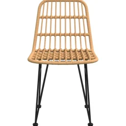 vidaXL Muebles De Jardín-Sillas de jardín 2 unidades ratán sintético 48x62x84 cm