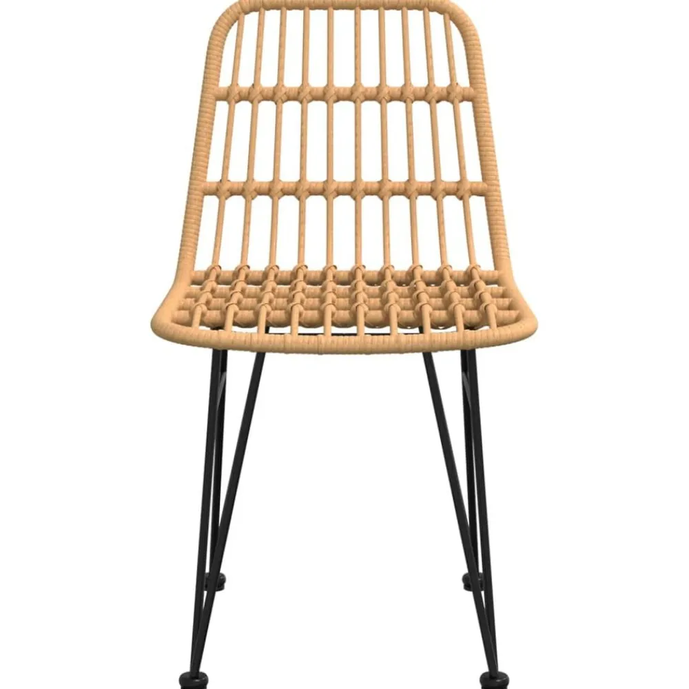 vidaXL Muebles De Jardín-Sillas de jardín 2 unidades ratán sintético 48x62x84 cm