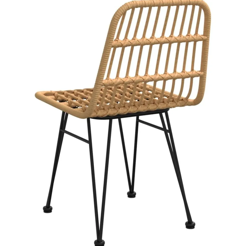 vidaXL Muebles De Jardín-Sillas de jardín 2 unidades ratán sintético 48x62x84 cm