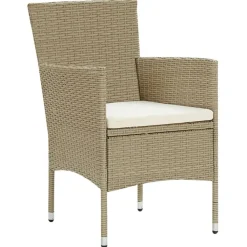 vidaXL Muebles De Jardín-Sillas de jardín 4 unidades ratán sintético