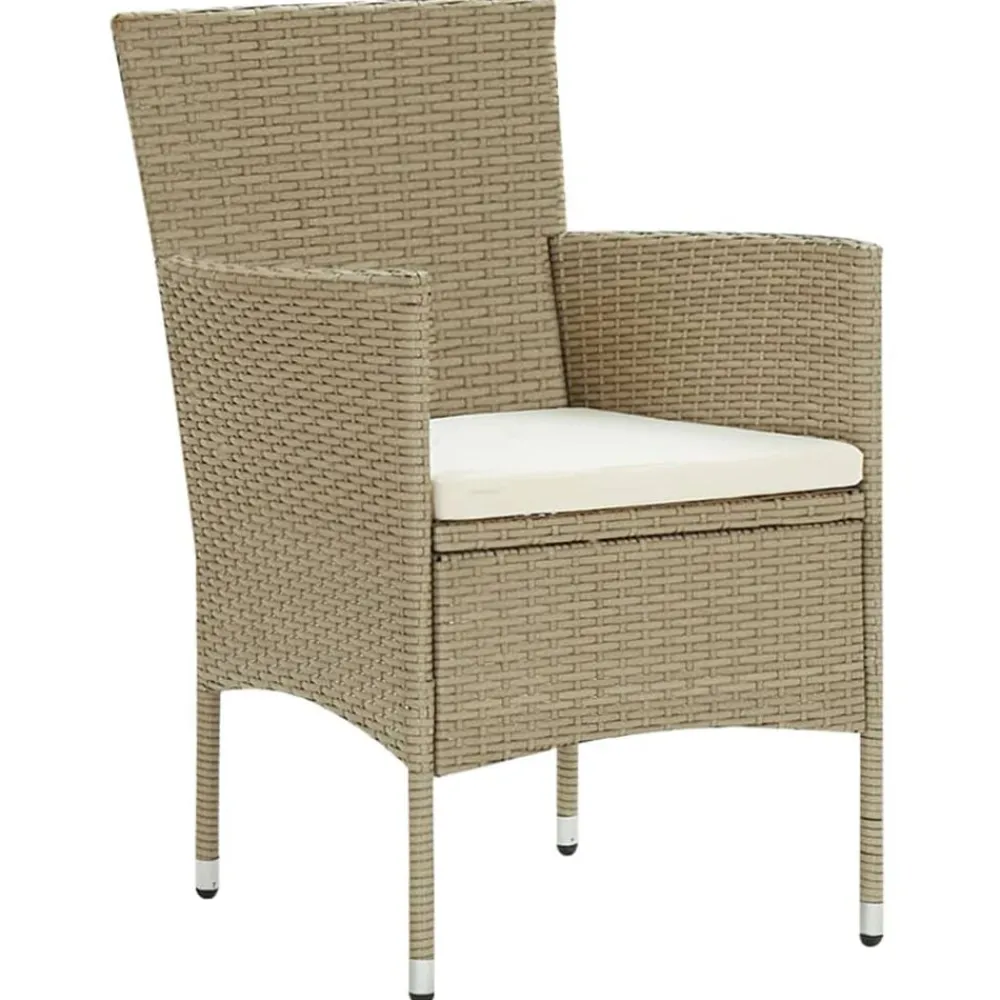vidaXL Muebles De Jardín-Sillas de jardín 4 unidades ratán sintético