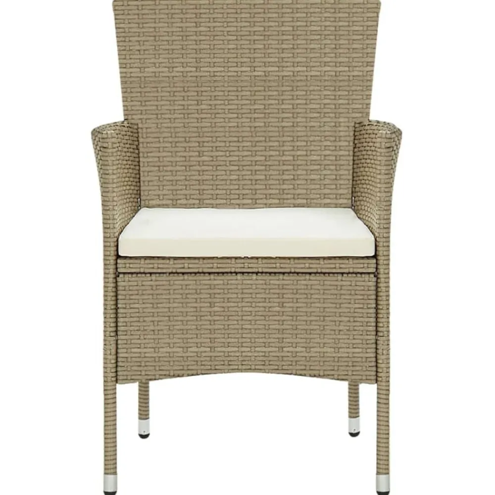 vidaXL Muebles De Jardín-Sillas de jardín 4 unidades ratán sintético