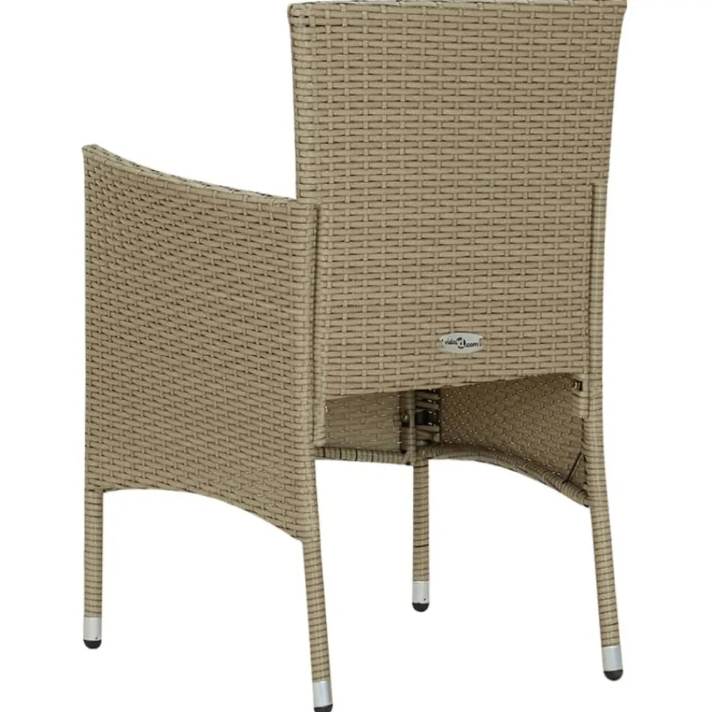vidaXL Muebles De Jardín-Sillas de jardín 4 unidades ratán sintético
