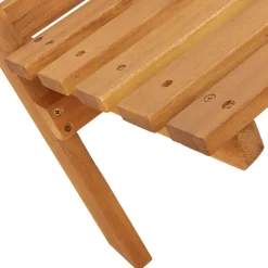 vidaXL Muebles De Jardín-Sillas de jardín 2 uds madera maciza acacia y tela blanco
