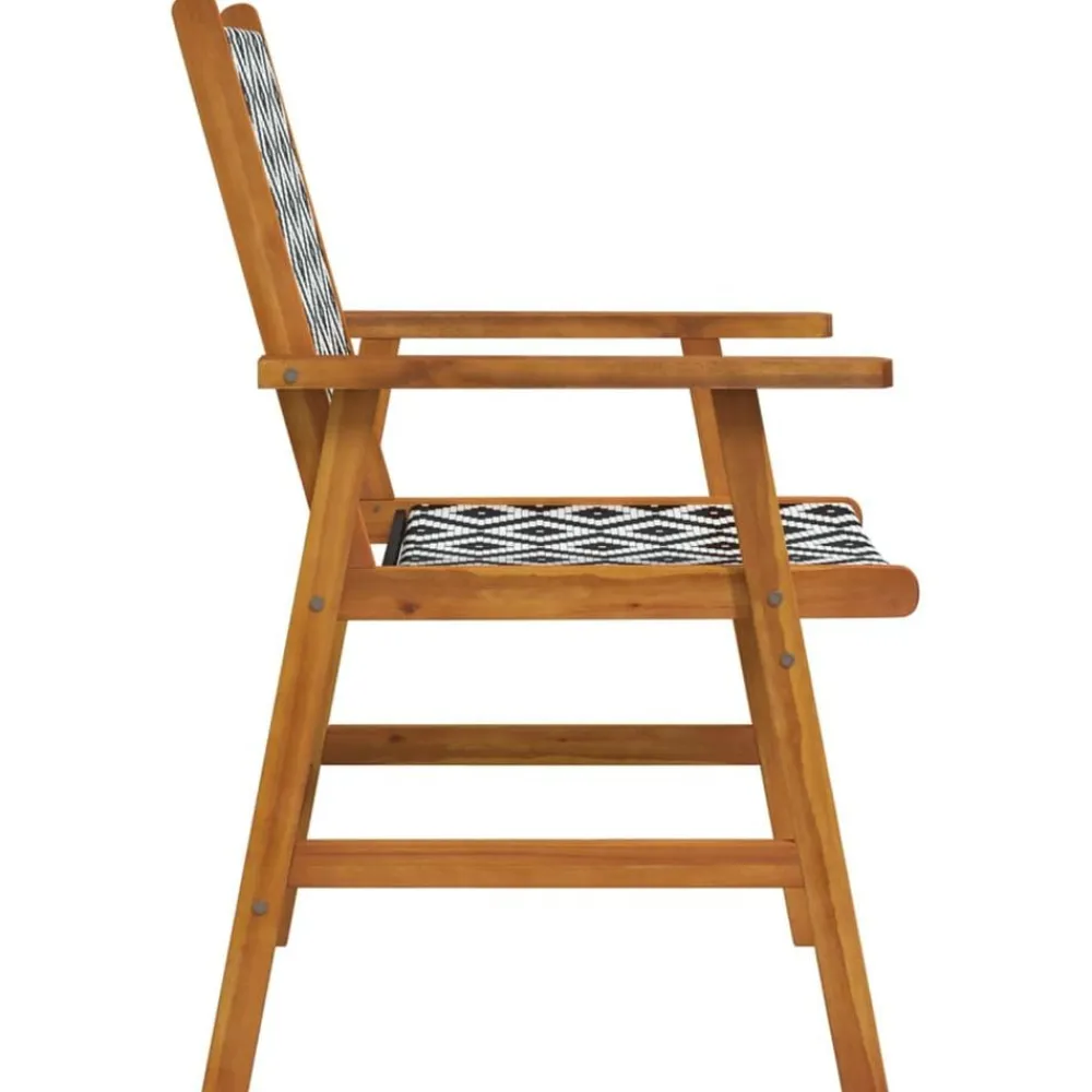 vidaXL Muebles De Jardín-Sillas de jardín 2 unidades madera maciza de acacia