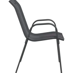 vidaXL Muebles De Jardín-Sillas de jardín apilables 2 unidades textilene