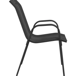 vidaXL Muebles De Jardín-Sillas de jardín apilables 2 unidades textilene