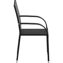 vidaXL Muebles De Jardín-Sillas de jardín apilables 2 unidades ratán sintético