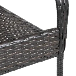 vidaXL Sillas de jardín apilables 2 unidades ratán sintético marrón Marr&oacute;n Clearance