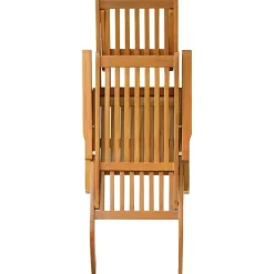 vidaXL Sillas de jardín con reposapiés 2 uds madera maciza de acacia Discount