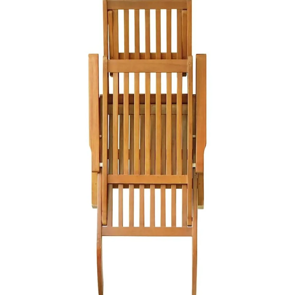 vidaXL Sillas de jardín con reposapiés 2 uds madera maciza de acacia Discount