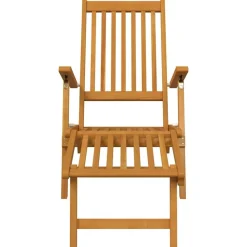 vidaXL Sillas de jardín con reposapiés 2 uds madera maciza de acacia Discount