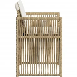 vidaXL Sillas de jardín con cojines 4 uds ratán sintético Beige Hot