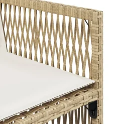 vidaXL Sillas de jardín con cojines 4 uds ratán sintético Beige Hot