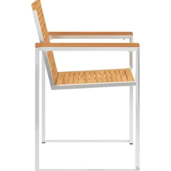 vidaXL Muebles De Jardín-Sillas de jardín con cojines 2 uds madera maciza teca y acero