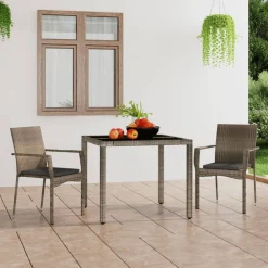 vidaXL Muebles De Jardín-Sillas de jardín con cojines 2 unidades ratán sintético
