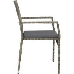 vidaXL Muebles De Jardín-Sillas de jardín con cojines 2 unidades ratán sintético