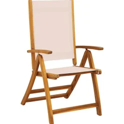 vidaXL Muebles De Jardín-Sillas de jardín plegables 4 uds madera maciza acacia textileno