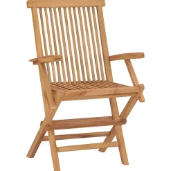 vidaXL Muebles De Jardín-Sillas de jardín plegables 2 unidades madera maciza de teca