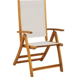 vidaXL Sillas de jardín plegables 4 uds madera maciza acacia textileno Gris Discount