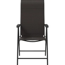 vidaXL Muebles De Jardín-Sillas de jardín plegables 4 uds ratán sintético café