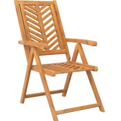 vidaXL Sillas de jardín reclinables 2 uds madera maciza acacia Discount