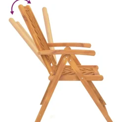 vidaXL Sillas de jardín reclinables 2 uds madera maciza acacia Discount