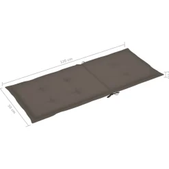 vidaXL Muebles De Jardín-Sillas de jardín reclinables 2 uds madera maciza acacia cojines