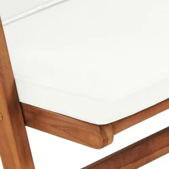 vidaXL Muebles De Jardín-Sillas de jardín reclinables y cojines 2 uds madera maciza teca