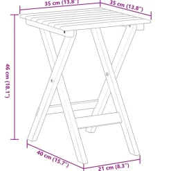 vidaXL Sillas mecedoras 2 uds mesa plegable madera maciza álamo marrón Marr&oacute;n Clearance